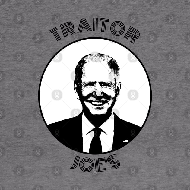 Traitor Joe's Retro Black and White Design by AdrianaHolmesArt